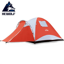 Load image into Gallery viewer, Hewolf Outdoor Rainproof Camping Tent 3-4 Multi-layer Double Family Equipment Camping Windproof Aluminum Pole Tent